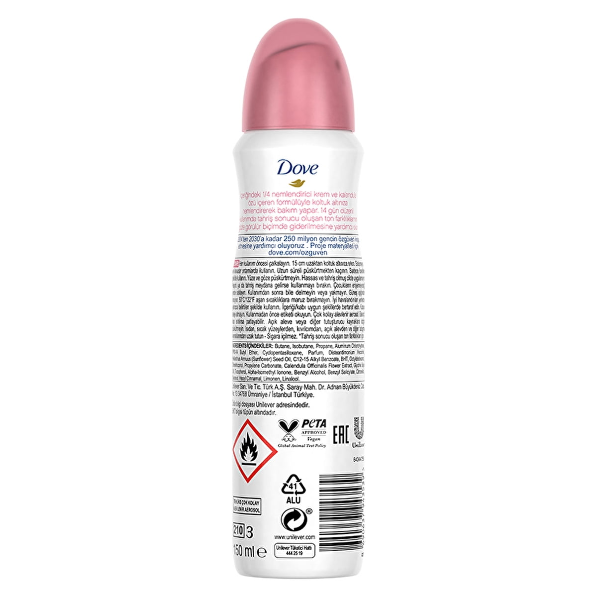 Dove Women's Spray Deodorant Even Tone Kalendula Extract 150 ml