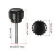 thumbnail image 2 of Uxcell 8 Pieces Knurled Clamping Knobs M3 x 20mm Zinc Plated Carbon Steel Threaded Stud 14mm Round Head Thumb Screws Black, 2 of 5