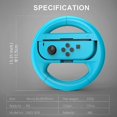 thumbnail image 3 of (2 Black)2pcs Racing Steering Wheel For Nintendo Switch Joy-con Controller Handle Grips For Nitendo Switch Games ABS Material, 3 of 5