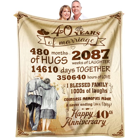 LHSHID 25th Silver Anniversary Romantic Gifts for Husband or Wife Mothers Day 25th Wedding Anniversary Unique Gifts for Couple Best 25 Year Anniversary Throw Blanket Gift for Him 60x80in
