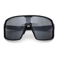 thumbnail image 2 of Xloop Mens Large Shield USA American Flag Print MTB Rectangle Sunglasses All Black, 2 of 8