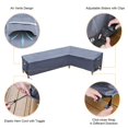 thumbnail image 4 of CNKOO Housse de Protection Imperméable pour Meubles de Jardin Sectionnels Canapé d'Angle Extérieur, 4 of 8