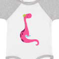 thumbnail image 4 of Inktastic Cute Pink Dinosaur Girls Baby Bodysuit, 4 of 5