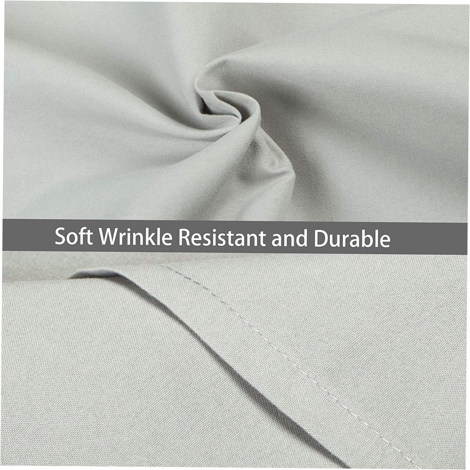 Flat Sheets Flat Bedding Sheet, Ultra Soft Microfiber Bed, King,Light Grey