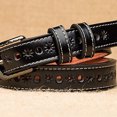 thumbnail image 4 of Tittly Leather Belt Belts for Women Fashion Ladies Men Leather Belts Jeans Belt Hollow Lesisure Belts Running Belt Western Belts Black One Size, 4 of 5