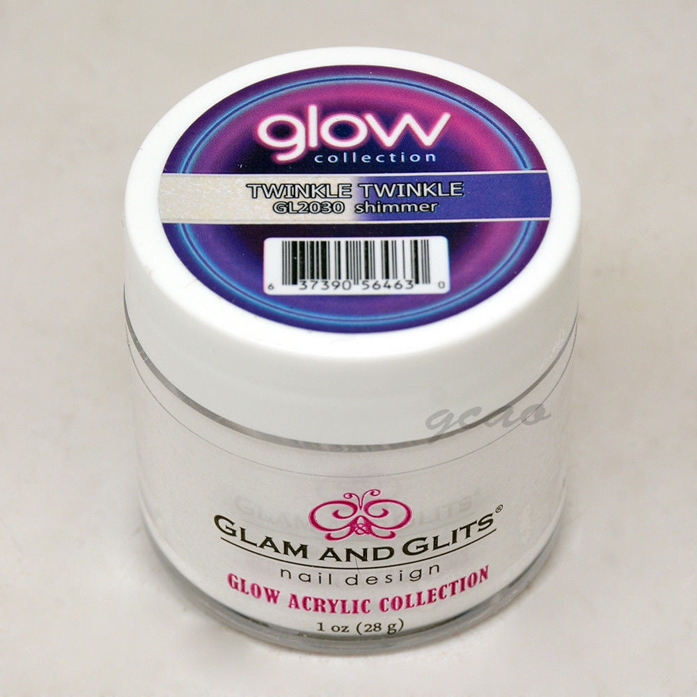 Glam and Glits GLOW ACRYLIC Glow in the Dark Nail Powder 2030 Twinkle
