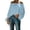 Blue, variant on Women's Off Shoulder Puff Sleeve Everyday Knit Tee Flowy Fit Grey XXL