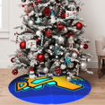 thumbnail image 5 of Saiise Christmas Tree Skirt 36" ,Xmas Tree Skirts with Geometry Dash Pattern,Tree Mat for Indoor Outdoor Christmas Winter Holiday Party Indoor Decorations, 5 of 7