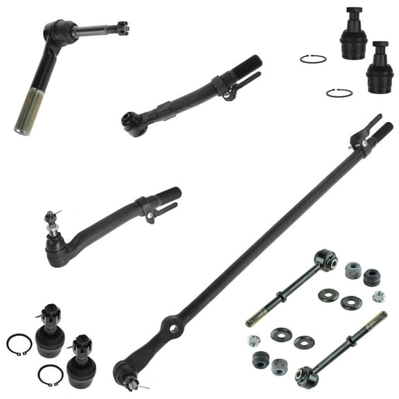 TRQ 10pc Kit Tie Rod End Drag Link Ball Joint Sway Bar Link for Super Duty 4WD PSA59400 Fits select: 2005-2007 FORD F250, 2005-2007 FORD F350