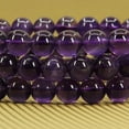 thumbnail image 4 of Natural AA Grade Amethyst Gemstone 6mm Round Beads Stretch Bracelet 7" Unisex, 4 of 6