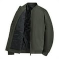 thumbnail image 5 of COSFO Bomber Jackets for Men Green Quilted Zip Up Outwear Stand Colla Lightweight with Pockets Long Sleeve Men Coat, 5 of 5