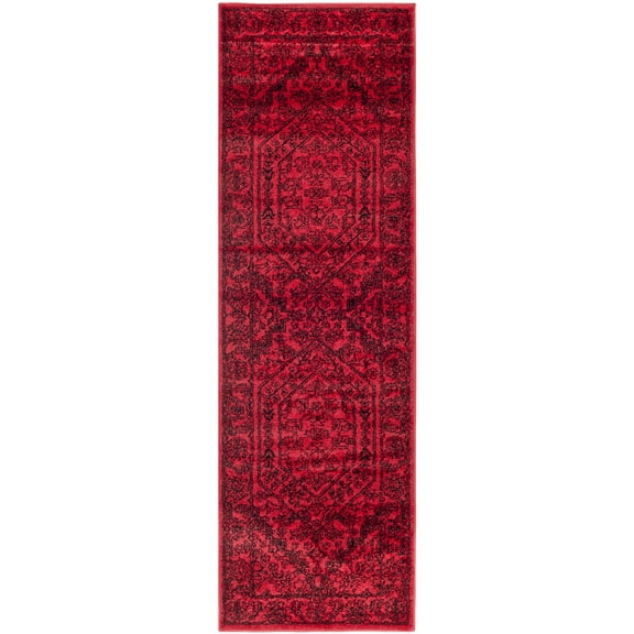 SAFAVIEH Adirondack Xavier Oriental Runner Rug, Red/Black, 2'6" x 20'