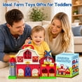 thumbnail image 2 of Musical Red Barn Farm Animals Playset, Interactive Montessori Toy with Songs & Puppets for Toddlers 3-5, 2 of 7