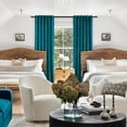 thumbnail image 6 of Top Finel 100% Blackout Velvet Pleated Window Shades, 52 x 108 Inch, Green, 6 of 9