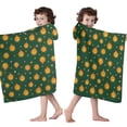 thumbnail image 4 of Dark Green Star Sun Pattern Hooded Bath Towel，50"x30" for Ages 3 To 12 Kids, Quick Dry Lightweight Soft Microfiber Hood Beach Towel Cover Up for Kids, 4 of 7