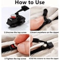 thumbnail image 4 of Uuiauoio 6 Pcs Universal Instant Fix Zipper Repair Kit Replacement Zip Slider Teeth Zippers Design Arts, Crafts and Sewing, Zippers, Sewing Notions and Supplies, 4 of 5