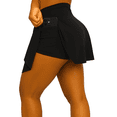 thumbnail image 2 of FALDA SHORT DEPORTIVA MUJER PARA TENIS, YOGA, FIT, GOLF, GYM, GIMNASIA, ATLETISMO, SENDERISMO, ACTIVIDADES AL AIRE LIBRE CON BOLSO INTEGRADO 2 EN 1 COLOR NEGRO, 2 of 4