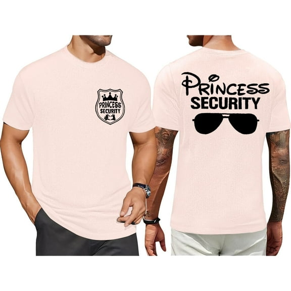 ALLTB Princess Security Team Shirt Men Magical T-Shirt Magic Kingdom Tees Dad Birthday Party Family Trip Short Sleeve Tops
