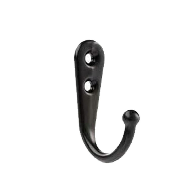 1Pack Black Hooks Wall Hooks Coat Hooks Robe Hook Towel Hook Hat Hook for  Hanging Heavy Duty Zinc Alloy Material Coat Hanger with Pieces Screws for