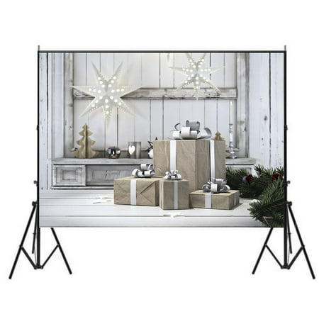 HelloDecor Polyster 7x5ft Merry Christmas Theme Backdrops, Photo Studio Photography Background Photograph Studio Prop Best for Christmas