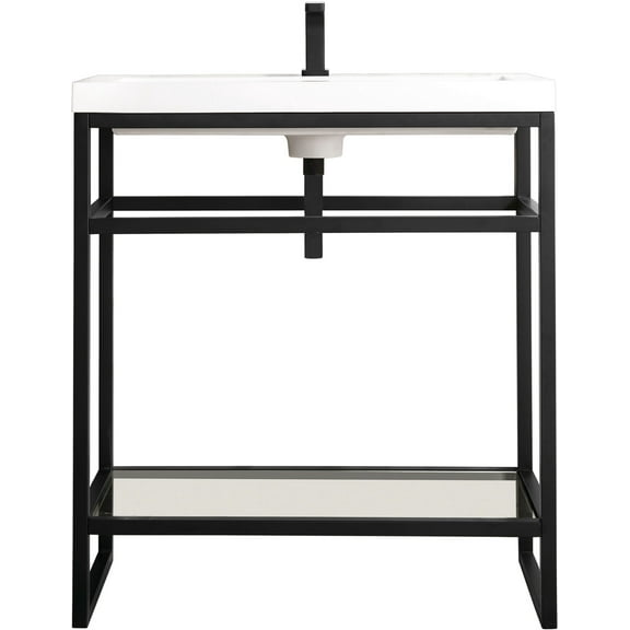 James Martin Vanities C105V31.5MBKWG Boston 31-1/2" Rectangular Porcelain Console Bathroom