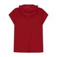 thumbnail image 4 of Dagegui Baggy Tank Tops for Men Casual Loose Fit Hoodies Summer Sleeveless Sport Tanks Solid Color Hooded Pullover Tees Streetwear Clothes Today Deals Prime Red 3XL, 4 of 5