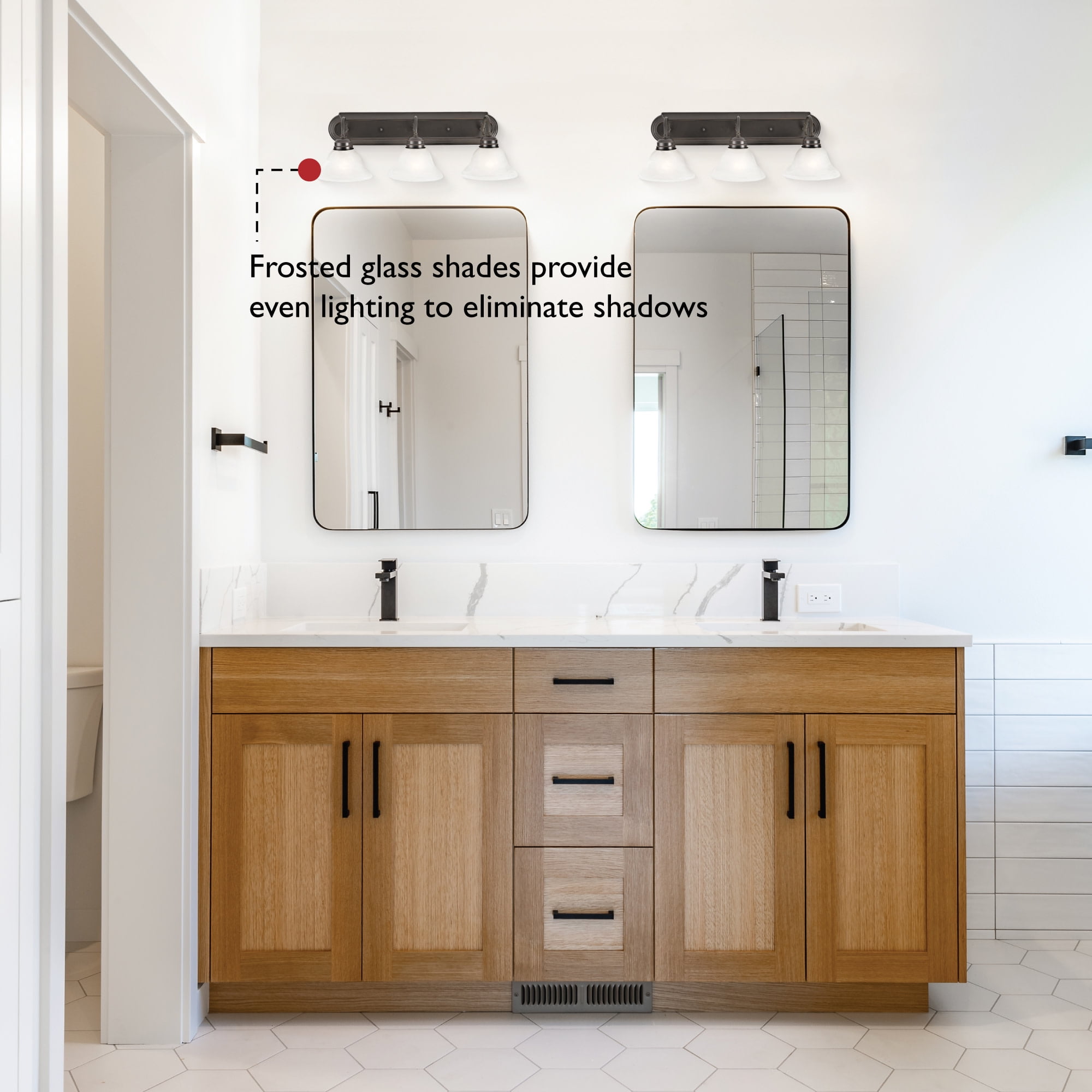 Design House Millbridge 3-Light Dimmable Wall or Vanity Light, Oil Rubbed Bronze