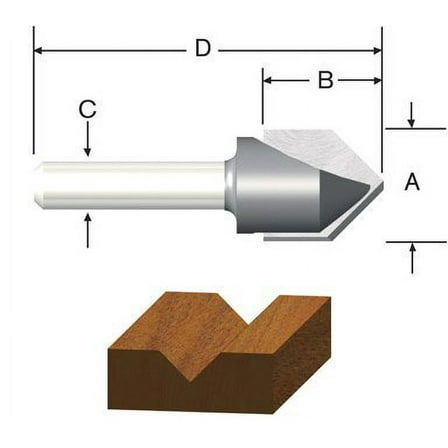 ROUTER BIT 1/2 V-GROOVE