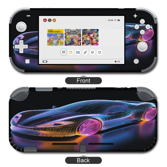 POBUDS Switch Skin | Sticker Wrap Vinyl Decal | Set Compatible with Nintendo Switch ( Switch Lite, Race Car Hologram)