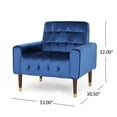 thumbnail image 3 of Nelson Velvet and Tanoak Armchair, 3 of 6