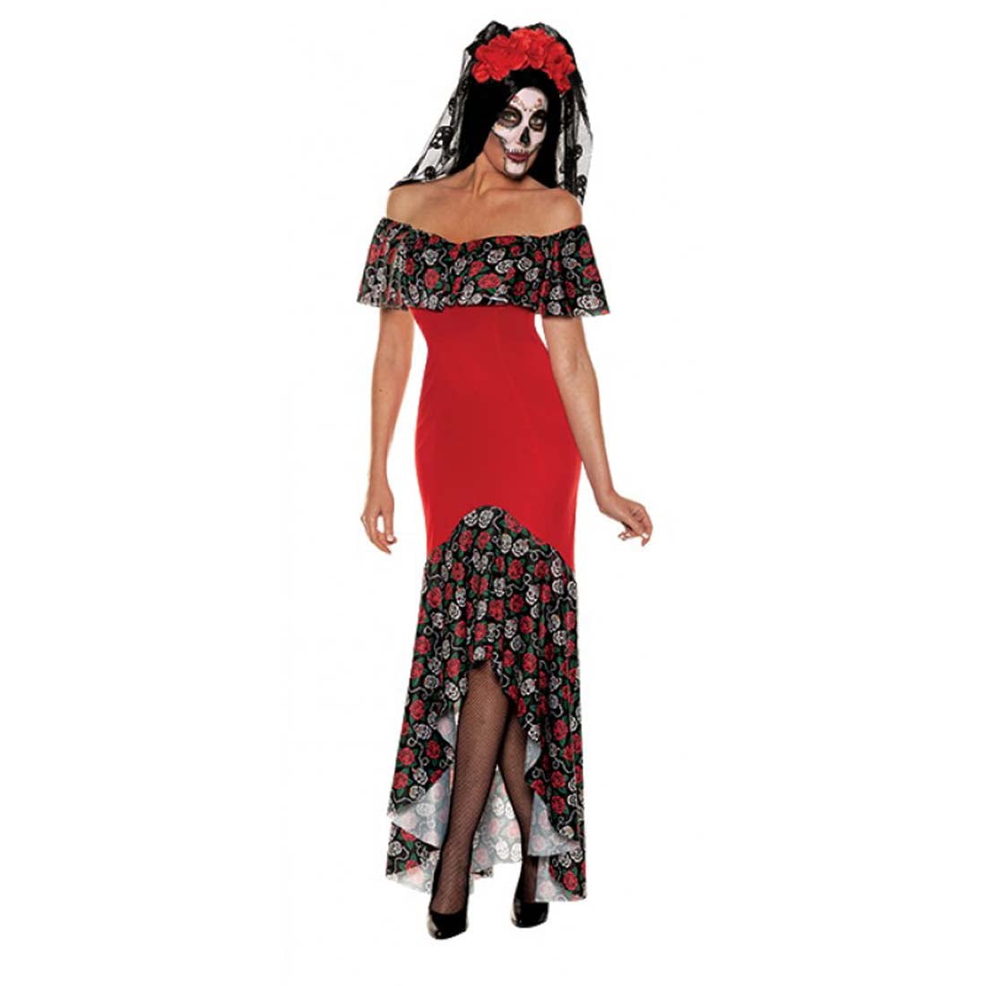 Catrina Womens Adult Day Of The Dead Spanish Dancer Halloween Costume
