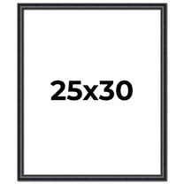 25x30 Frame Black Real Wood Picture Frame Width 1.25 inches | Interior Frame Depth 0.5 inches |