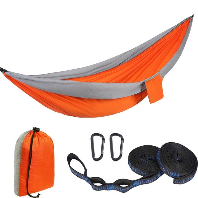 ZHAOCHENG Hamaca para acampar al aire libre: ultraligera, ligera, portátil, duradera, de nailon transpirable con correas para árboles para balcón interior, camping al aire libre, senderismo, hamacas p