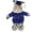 Blue, variant on Made by Aliens Plush Stuffed Animal Toys 8 Inches Present Gifts for Graduation Day, Personalized Text, Name or Your School Logo on Gown, Best for Any Grad School Kids (Graduation Fox Blue Gown)