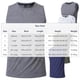 thumbnail image 2 of Camiseta sin mangas deportiva de cuello redondo para hombre, de color liso, sin mangas, estampada, de entrenamiento, de poliéster, 2 of 4