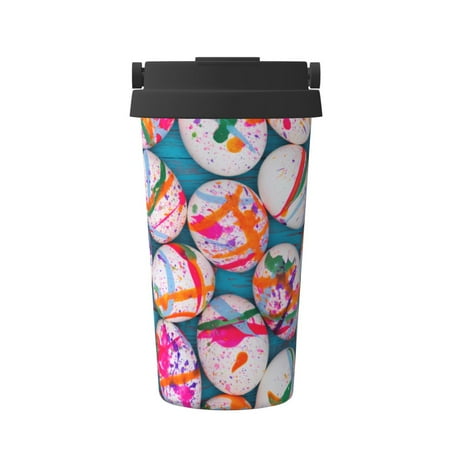 

Zeuib eggs Print Stainless Steel Vacuum Insulated Coffee Travel Mug Insulated Coffee Mug Travel Mug with Lid Thermal Cup for Outdoor