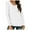 White, variant on XDZJLR Long Sleeve T Shirt Women V Neck Solid Color Top T Shirt Black Xxxl