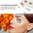 thumbnail image 2 of 6 Sheets Rhinestone Star Face Stickers DIY Rhinestone Eye Stickers for Women, 2 of 7