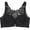 Black, variant on Comfort Rose Bra, Front Closure Lace Comfy No Wire Bras Push Up Wire-Free & Seamless Bra