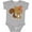 AC-Heather Grey, variant on Spring Animals, Cute Squirrel, Colorful Flowers Boys or Girls Baby Bodysuit