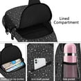 thumbnail image 4 of Sling Backpack,Black White Halloween Symbol Pattern Sling Bag with Water Bottle Holder,Waterproof Sling Bag for Men/Women with Headphone Jack for Hiking,Travel, 4 of 6