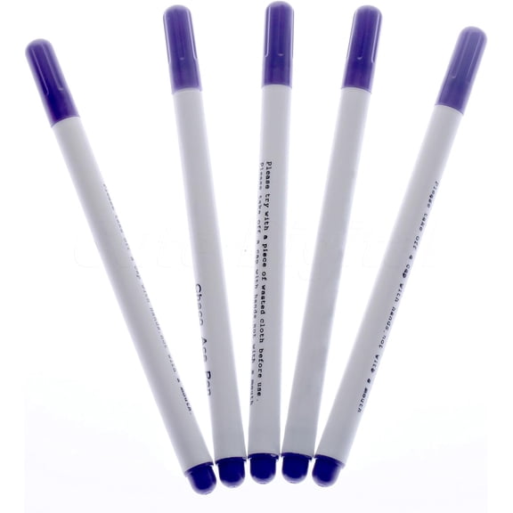 12 PACK Disappearing Ink Marking Pen, Air Water Erasable Pen/ Fabric Marker/ Temporary Marking/ Auto-Vanishing Pen for Cloth (Purple)