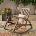 thumbnail image 4 of Outdoor Sofa, Outdoor Acacia wood Rocking Chair with Retractable foot panel,Rocker Patio Rocking Chair for Porch, Patio, Balcony,, Grey Patio Furniture,Wood Outdoor Sectional, 4 of 17