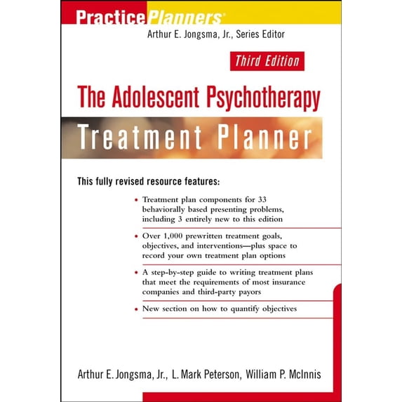 Pre-Owned The Adolescent Psychotherapy Treatment Planner, 3rd Edition (PracticePlanners) (Paperback) 0471270490 9780471270492