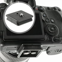 Uonlytech 2Pcs Camera Mount Tripod Plate with Fine Workmanship Black ABS Metal