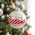 thumbnail image 5 of Christmas Red and White Stripe Polyester Grosgrain Ribbon for Gift Wrapping, Holiday Bows and Crafts, 5 of 6