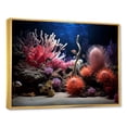 thumbnail image 2 of Designart "Lively Beauty Of Coastal Corals" Coastal Coral Under Water Floater Framed Canvas Wall Art, 2 of 5