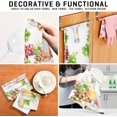 thumbnail image 2 of Wine Bottle Grape Summer Tea Towels Set of 6 Glass Leaves Kitchen Dish Cloth with Hanging Loop, 18"x28"Lint-Free Absorbent Towel for Kitchen Drying Wiping and Cleaning, 2 of 5