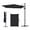 Darkgrey, variant on 6.5 x 10 FT Beige Offset Cantilever Patio Umbrella, Hanging Umbrella with Infinite Tilt, UV Fade Resistant Canopy & Cross Base for Yard Garden Deck