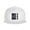 White, variant on Flat Bill Visor Classic Snapback Hat Piano Keyboard Stave Adjustable Baseball Cap for Men Women Navy Blue